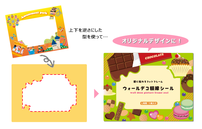 額縁シールのオリジナル型の仕様 仕様